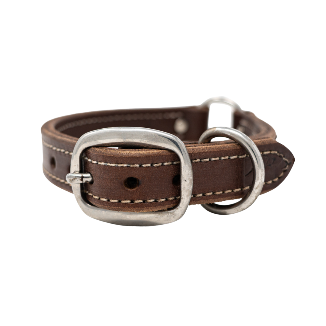 Flat Leather Dog Collar for Hunting Dogs | Lone Duck – Lone Duck
