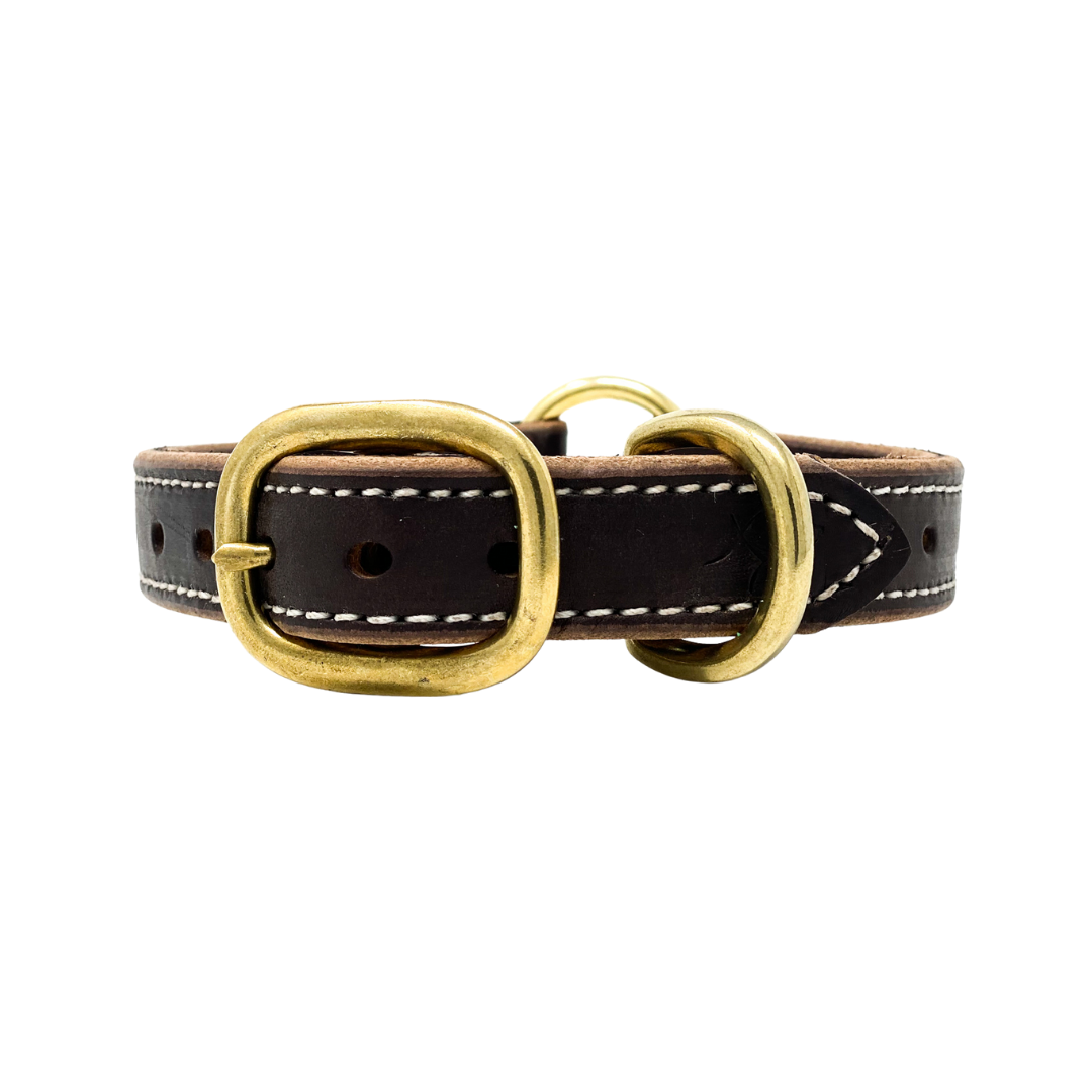 Flat Leather Dog Collar for Hunting Dogs