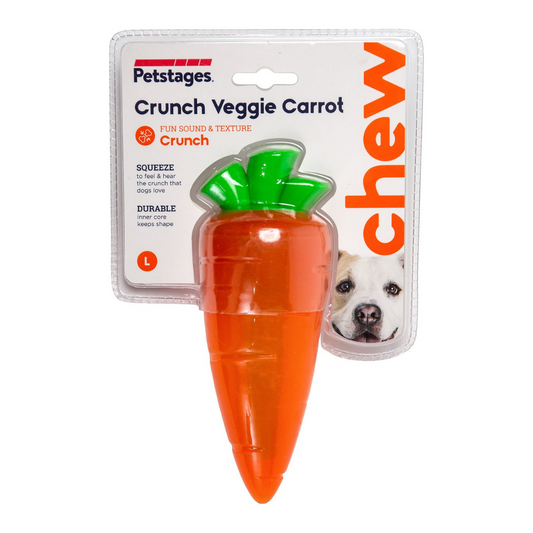 Crunch Veggie Carrot Tough Dog Chew Toy