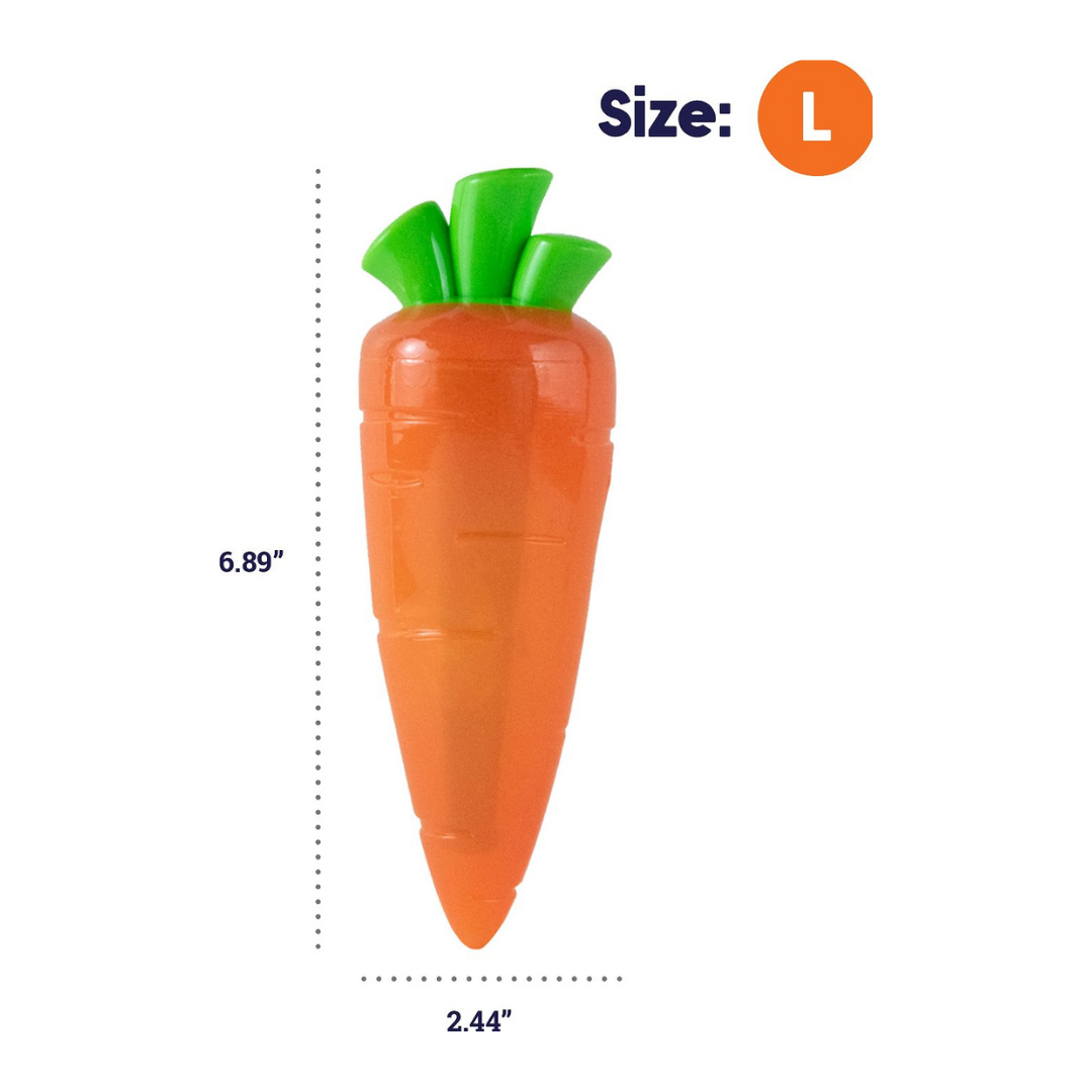 Crunch Veggie Carrot Tough Dog Chew Toy