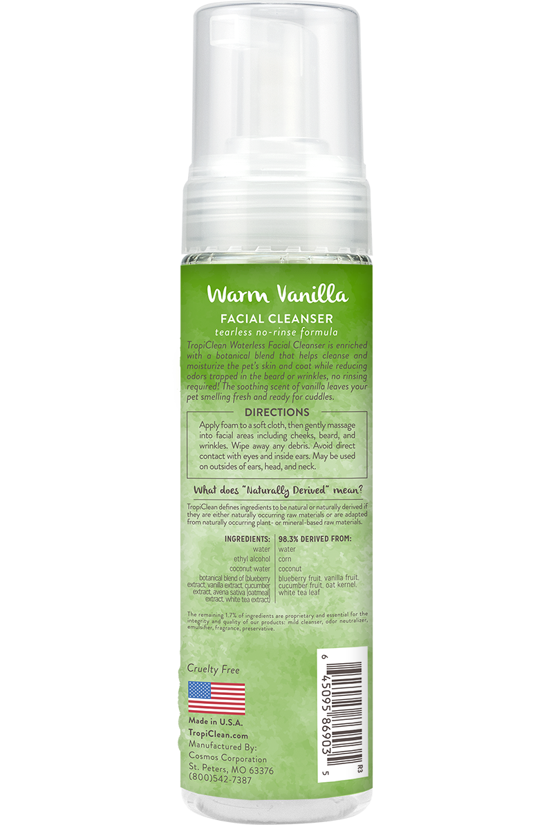 TropiClean Waterless Dog Facial Cleanser