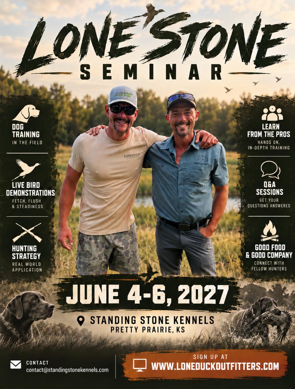 2027 - Lone Stone Retrieving & Versatile Dog Seminar - Kansas
